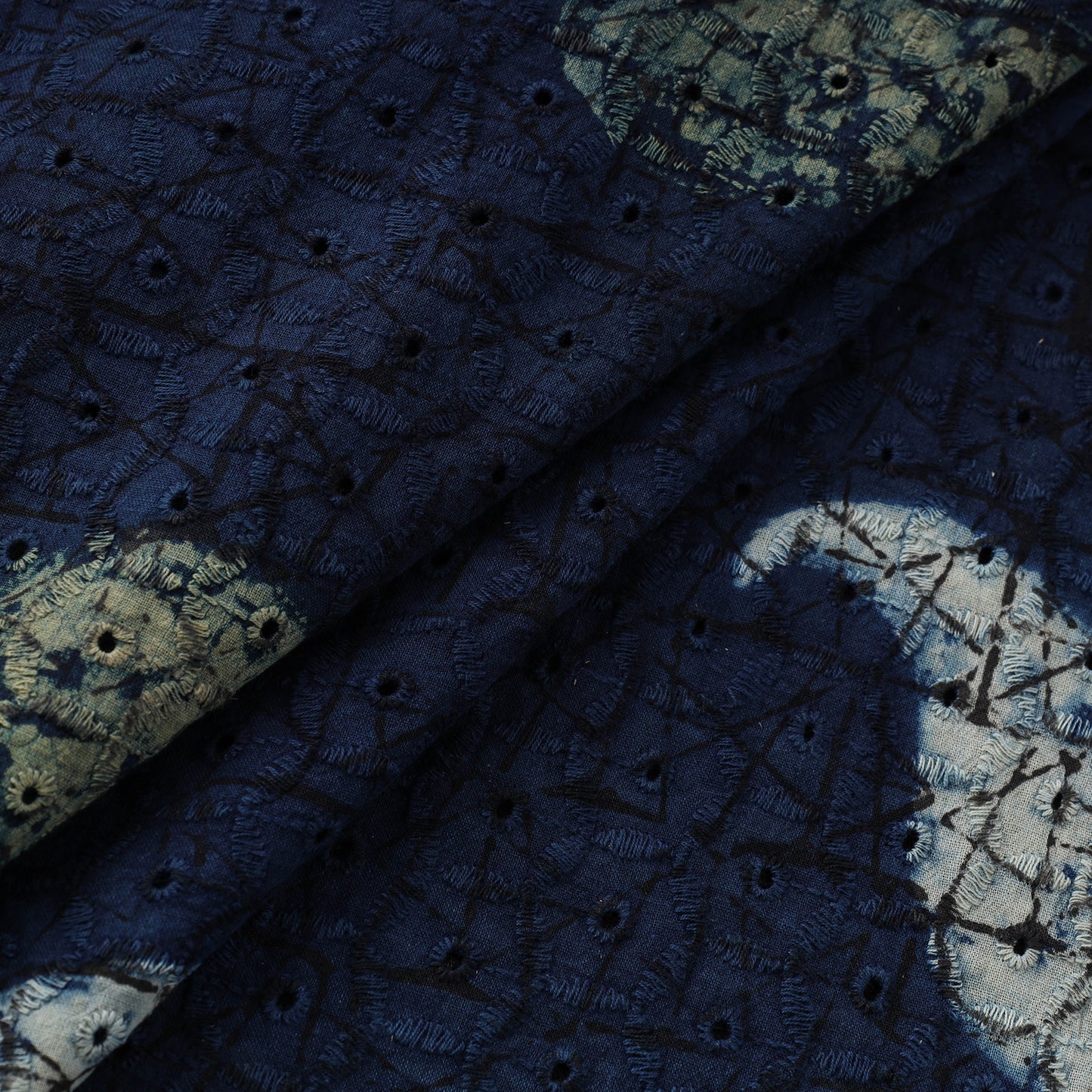 Natural Dyed Ajrakh Hand Block Print Cotton Hakoba Fabric 67