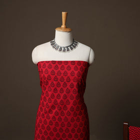 Bagh Hand Block Print Cotton 3pc Unstitched Dress Material Suit Set 27