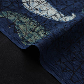 Natural Dyed Ajrakh Hand Block Print Cotton Hakoba Fabric 67