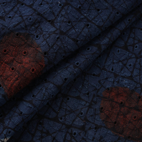 Natural Dyed Ajrakh Hand Block Print Cotton Hakoba Fabric 68