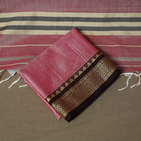 Pink - Dharwad Woven Mercerised Cotton 3pc Unstitched Dress Material Suit Set 10