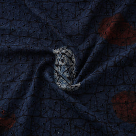 Natural Dyed Ajrakh Hand Block Print Cotton Hakoba Fabric 68