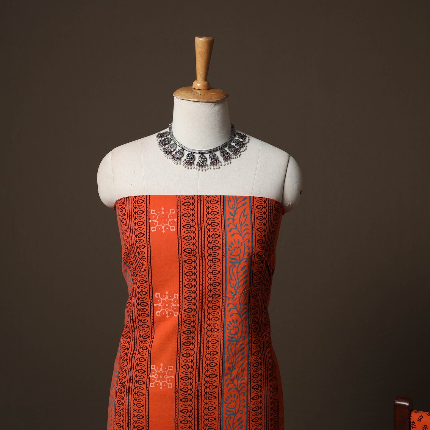 Bagh Hand Block Print Cotton 3pc Unstitched Dress Material Suit Set 28