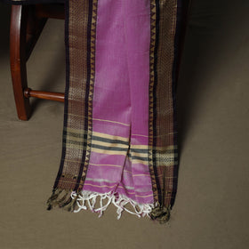 Purple - Dharwad Woven Mercerised Cotton 3pc Unstitched Dress Material Suit Set 11
