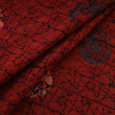 Natural Dyed Ajrakh Hand Block Print Cotton Hakoba Fabric 69