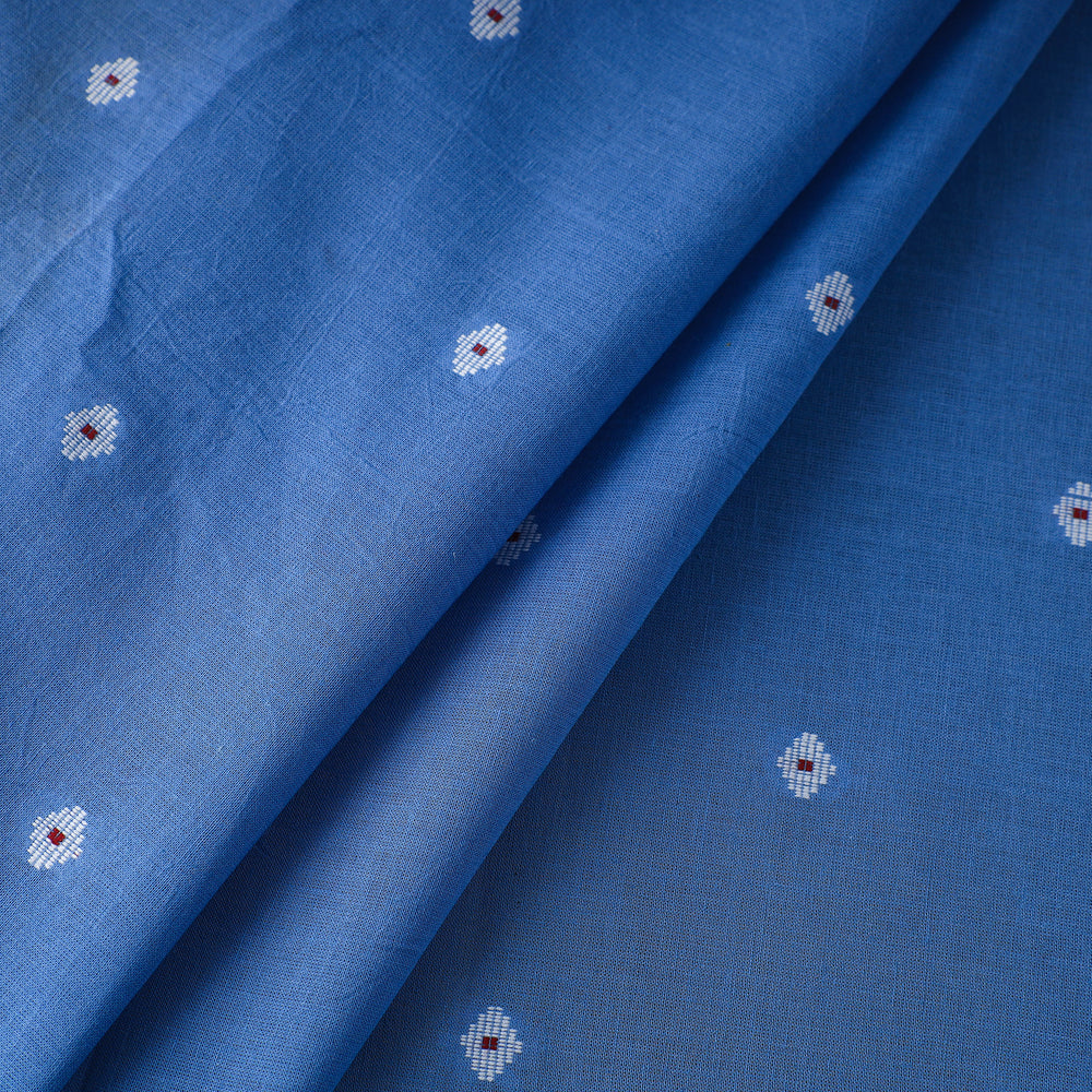 Blue - Prewashed Cotton Jacquard Fabric 15