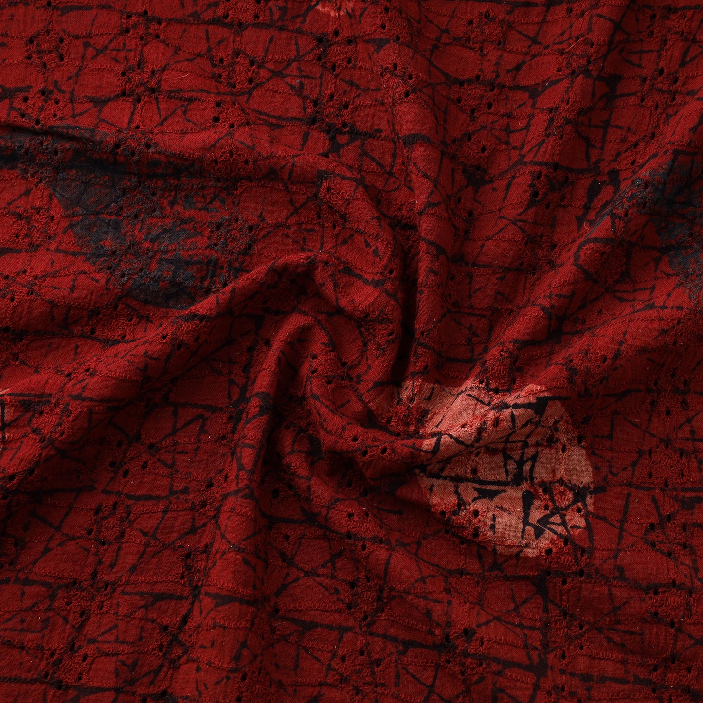 Natural Dyed Ajrakh Hand Block Print Cotton Hakoba Fabric 69