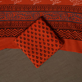 Bagh Hand Block Print Cotton 3pc Unstitched Dress Material Suit Set 28