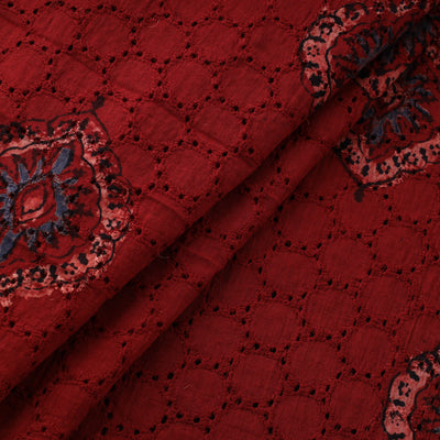 Natural Dyed Ajrakh Hand Block Print Cotton Hakoba Fabric 70