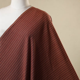 Brown - jhiri pure handloom cotton fabric 08 - handcrafted