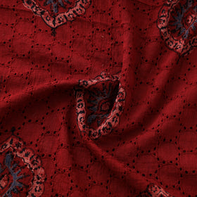 Natural Dyed Ajrakh Hand Block Print Cotton Hakoba Fabric 70