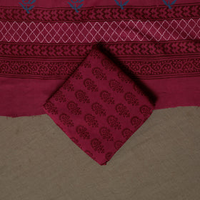 Bagh Hand Block Print Cotton 3pc Unstitched Dress Material Suit Set 29