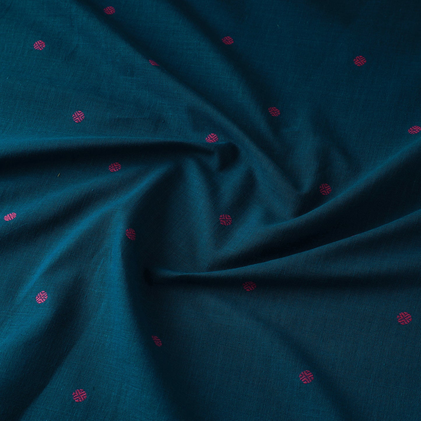 Blue - Prewashed Cotton Jacquard Fabric 18