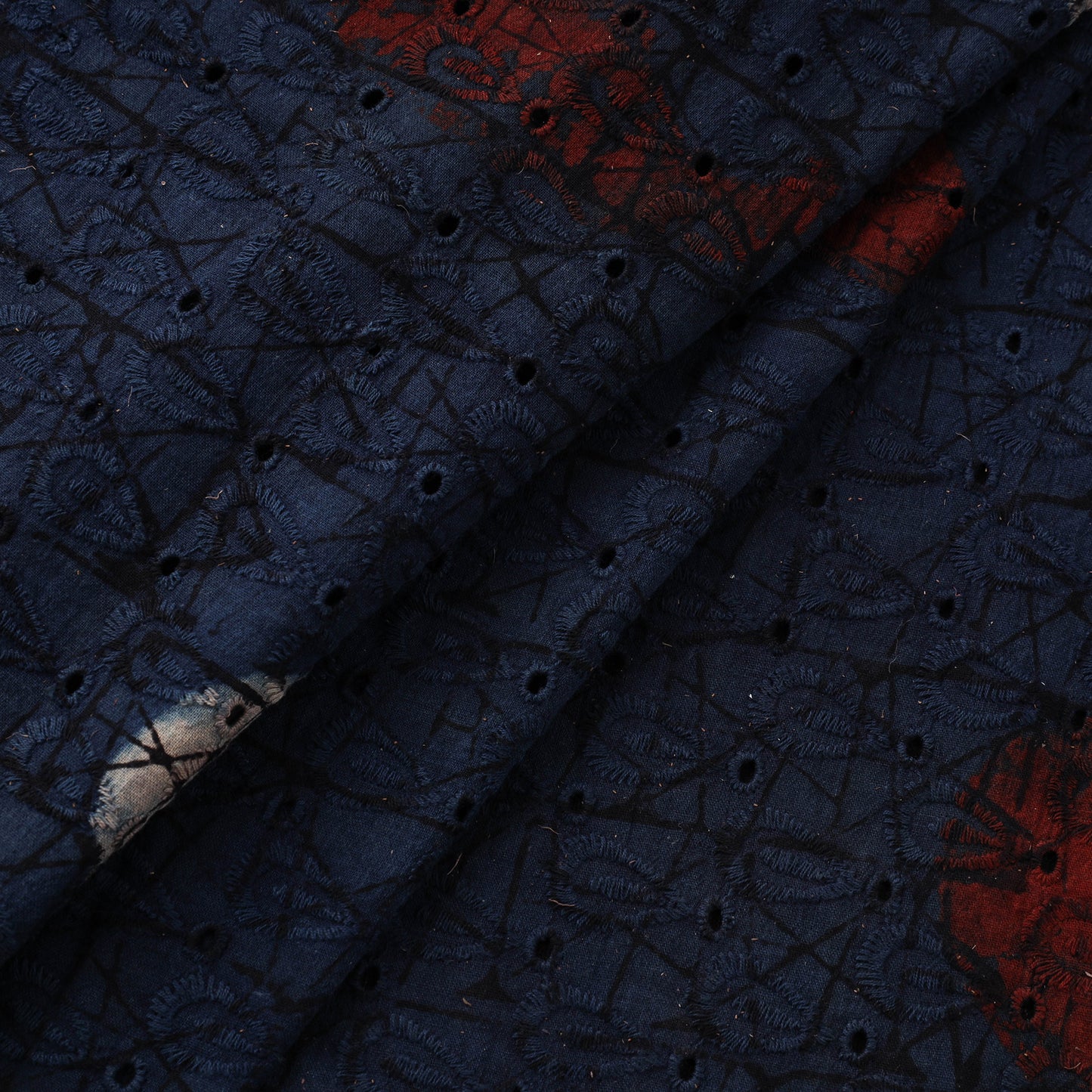Natural Dyed Ajrakh Hand Block Print Cotton Hakoba Fabric 72