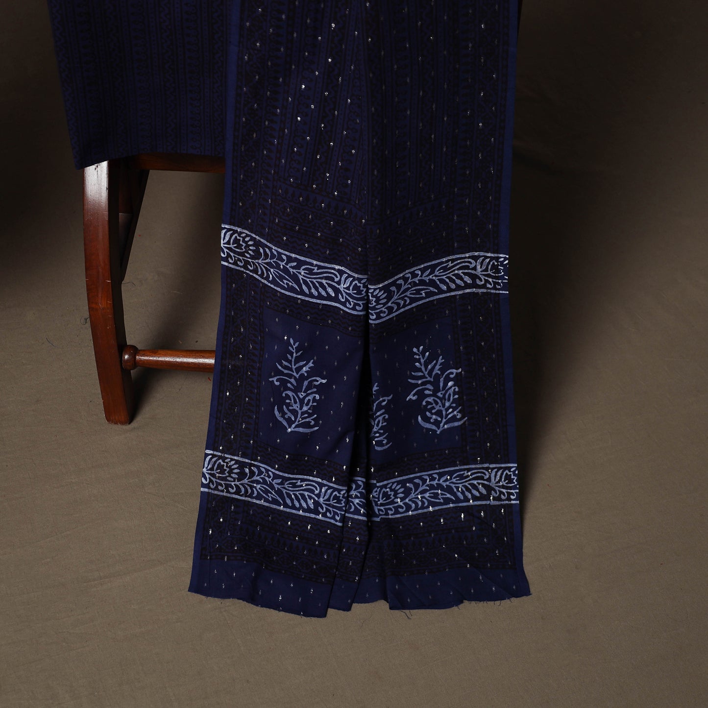 Bagh Hand Block Print Cotton 3pc Unstitched Dress Material Suit Set 32
