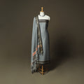 Grey - Dharwad Woven Mercerised Cotton 3pc Unstitched Dress Material Suit Set 16