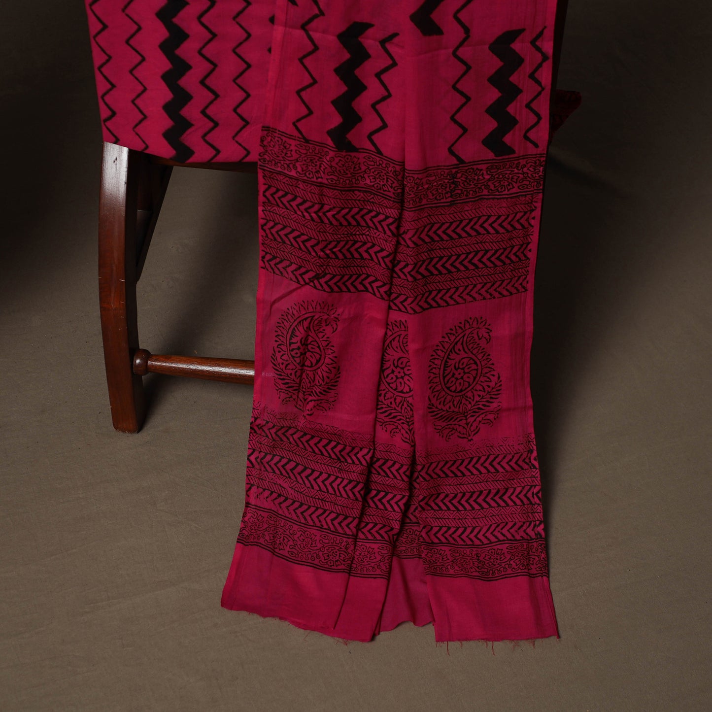 Bagh Hand Block Print Cotton 3pc Unstitched Dress Material Suit Set 33