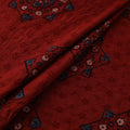 Natural Dyed Ajrakh Hand Block Print Cotton Hakoba Fabric 75