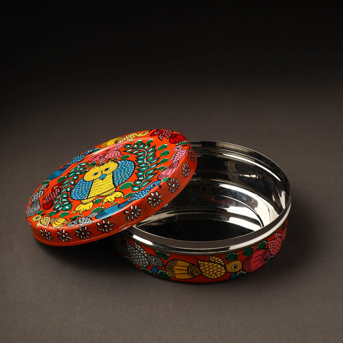  Bengal Patua Handpainted Stainless Steel Casserole