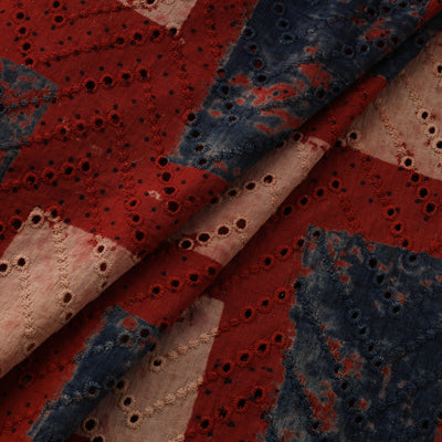 Natural Dyed Ajrakh Hand Block Print Cotton Hakoba Fabric 78
