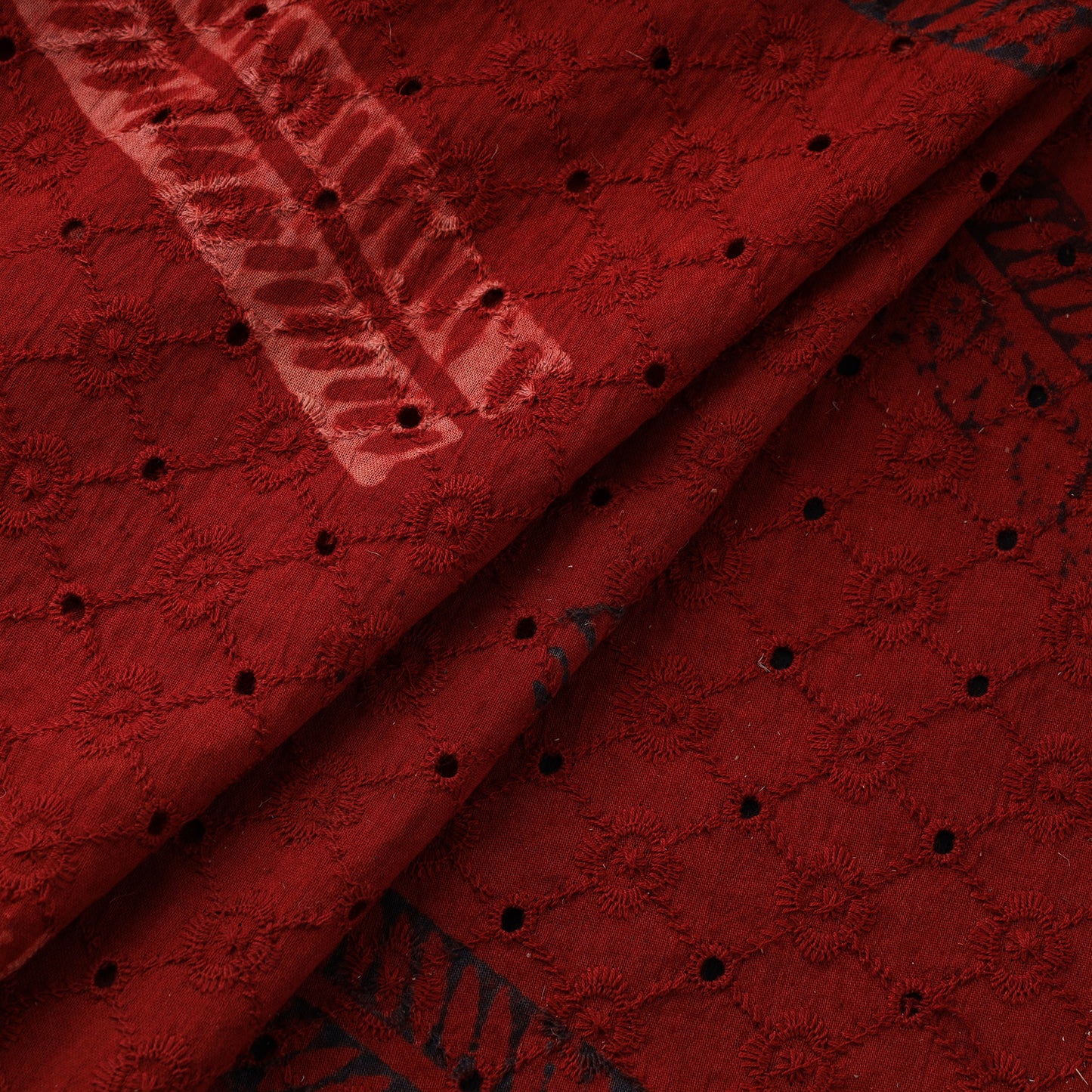 Natural Dyed Ajrakh Hand Block Print Cotton Hakoba Fabric 79