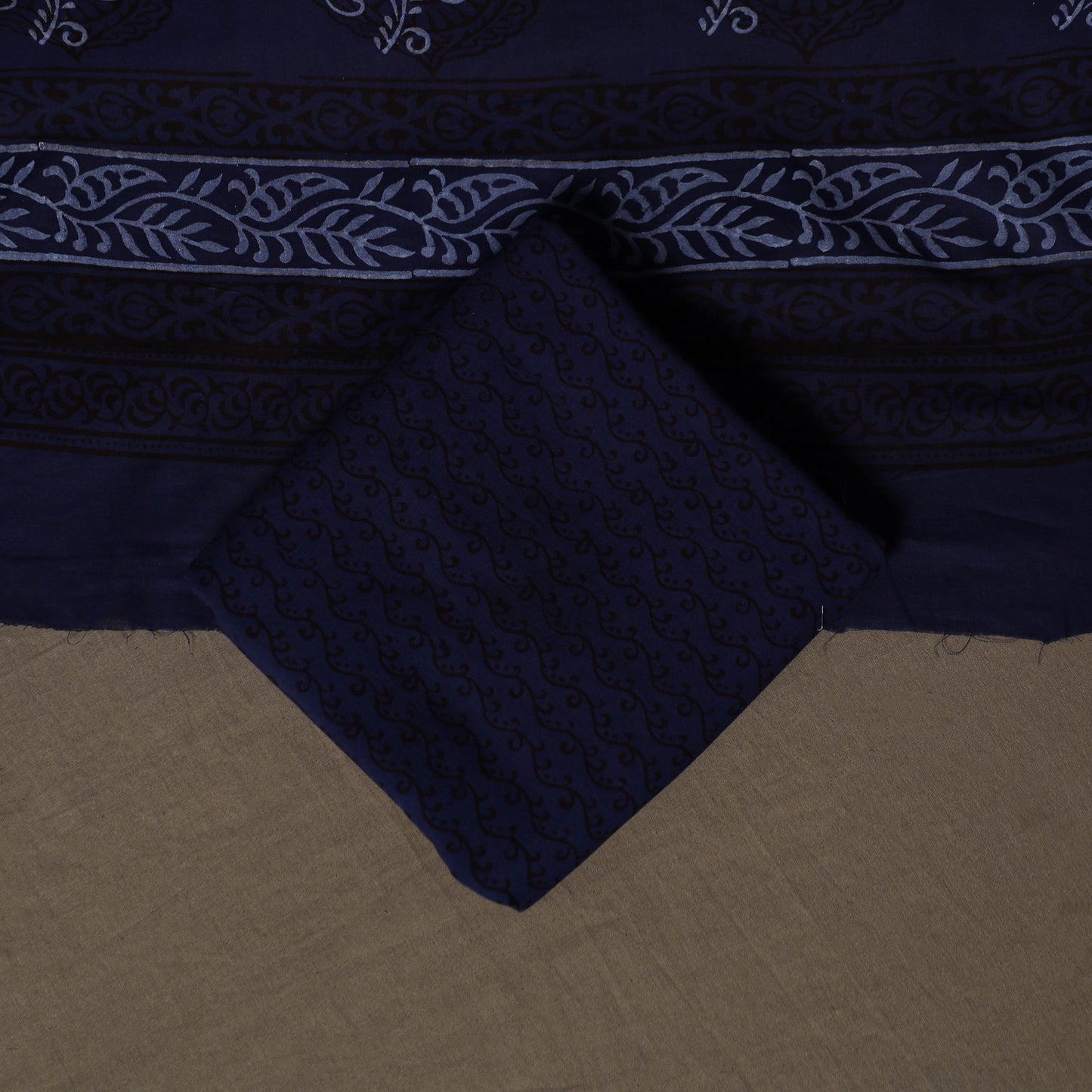 Bagh Hand Block Print Cotton 3pc Unstitched Dress Material Suit Set 39