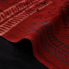 Natural Dyed Ajrakh Hand Block Print Cotton Hakoba Fabric 79