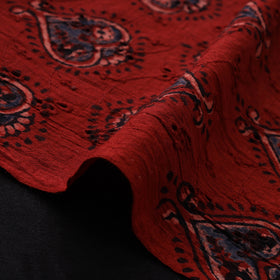 Natural Dyed Ajrakh Hand Block Print Cotton Hakoba Fabric 80