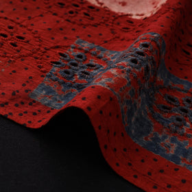 Natural Dyed Ajrakh Hand Block Print Cotton Hakoba Fabric 81