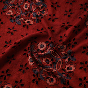 Natural Dyed Ajrakh Hand Block Print Cotton Hakoba Fabric 83