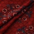 Natural Dyed Ajrakh Hand Block Print Cotton Hakoba Fabric 84