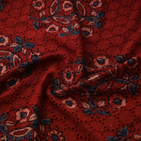 Natural Dyed Ajrakh Hand Block Print Cotton Hakoba Fabric 84