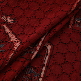 Natural Dyed Ajrakh Hand Block Print Cotton Hakoba Fabric 85
