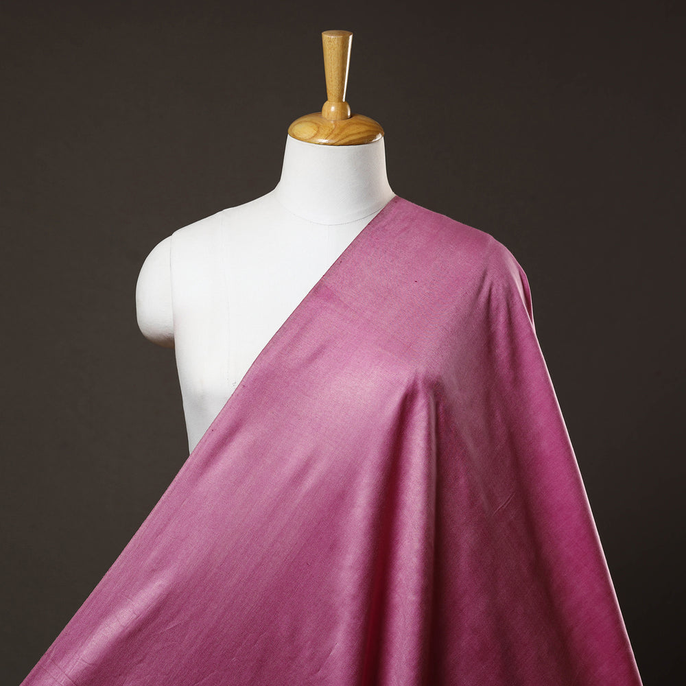 Pink - Handloom Tussar Silk Cotton Fabric from Vidarbha 13