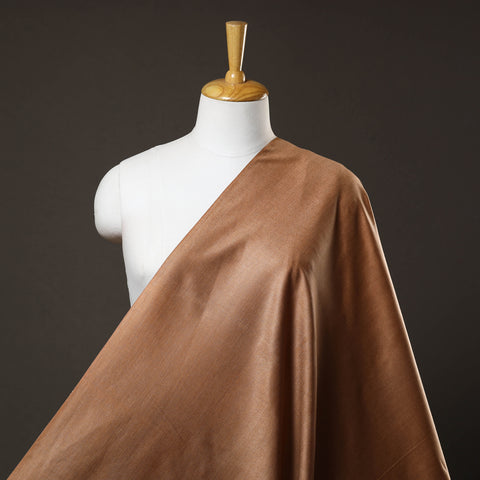 Brown - Handloom Tussar Silk Cotton Fabric from Vidarbha 14