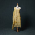 Kutch Hand Block Batik Print Kota Doria Cotton 3pc Unstitched Dress Material Suit Set 04