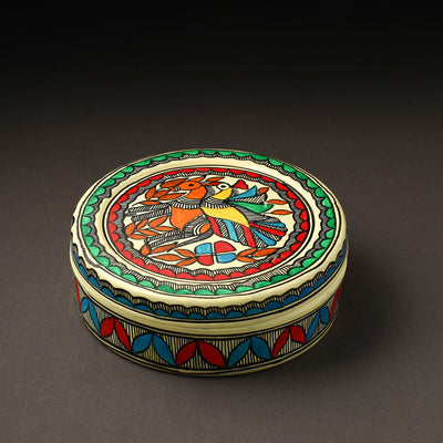  Godna Madhubani Handpainted Stainless Steel Casserole