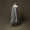 Grey - Dharwad Woven Mercerised Cotton 3pc Unstitched Dress Material Suit Set 26