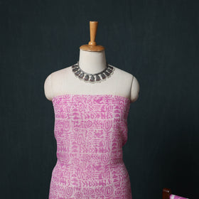 Kutch Hand Block Batik Print Kota Doria Cotton 3pc Unstitched Dress Material Suit Set 06