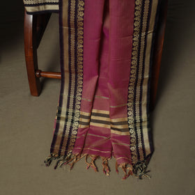 Purple - Dharwad Woven Mercerised Cotton 3pc Unstitched Dress Material Suit Set 27