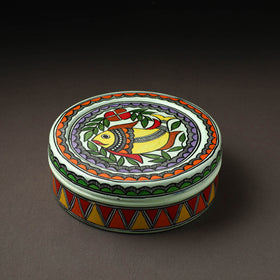  Godna Madhubani Handpainted Stainless Steel Casserole