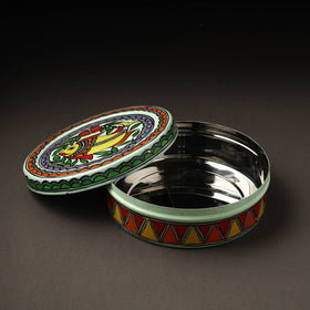  Godna Madhubani Handpainted Stainless Steel Casserole