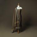 Brown - Dharwad Woven Mercerised Cotton 3pc Unstitched Dress Material Suit Set 28