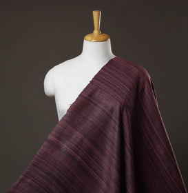 Purple Authentic Handwoven Tussar Silk Bhagalpuri Fabric 