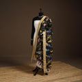 Srikalahasti Pen Work Kalamkari Bangalore Silk Floral Handpainted Dupatta 02