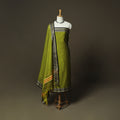 Green - Dharwad Woven Mercerised Cotton 3pc Unstitched Dress Material Suit Set 29