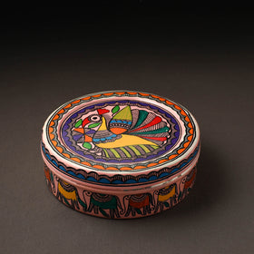  Godna Madhubani Handpainted Stainless Steel Casserole