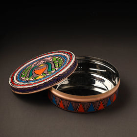  Godna Madhubani Handpainted Stainless Steel Casserole