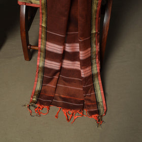 Brown - Dharwad Woven Mercerised Cotton 3pc Unstitched Dress Material Suit Set 33