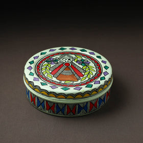  Godna Madhubani Handpainted Stainless Steel Casserole